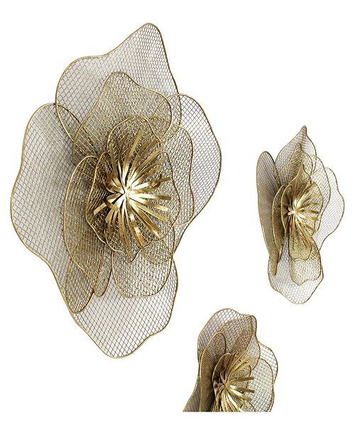 Aspire Home Accents Lori Metal Flowers Wall Decor (Set of 3) & Reviews