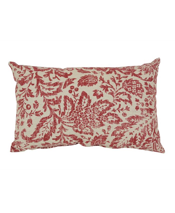 Pillow Perfect Fairhaven Red Rectangular Throw Pillow Macy's