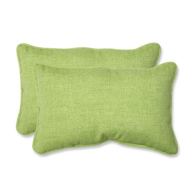 Photo 1 of Baja Linen Lime Rectangular Throw Pillow, Set of 2