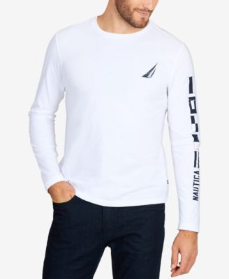 Nautica - Men's Long-Sleeve Logo Graphic T-Shirt