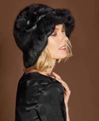 The Fur Vault Rosette Mink Hat - Macy display picture 3