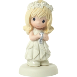 Precious Moments May His Light Shine In Your Heart Girl First Communion Figurine In Multi