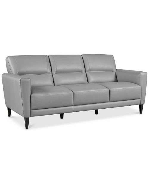 Furniture Tosella 80&quot; Leather Sofa, Created for Macy&#39;s - Furniture - Macy&#39;s
