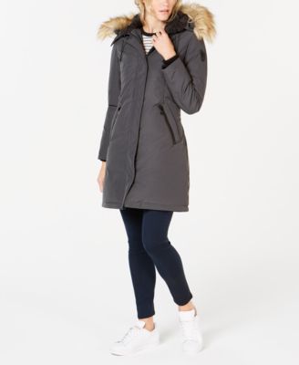 vince camuto faux fur hooded parka