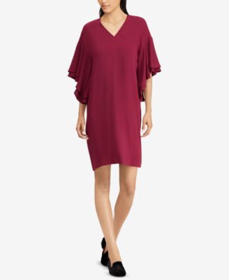 flutter sleeve shift dress