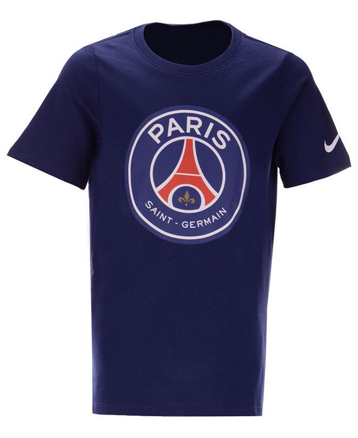 Nike Paris Saint-Germain Club Team Evergreen Crest T-Shirt, Big Boys (8 ...
