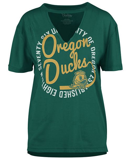Royce Apparel Inc Women S Oregon Ducks Cutout V Neck T Shirt
