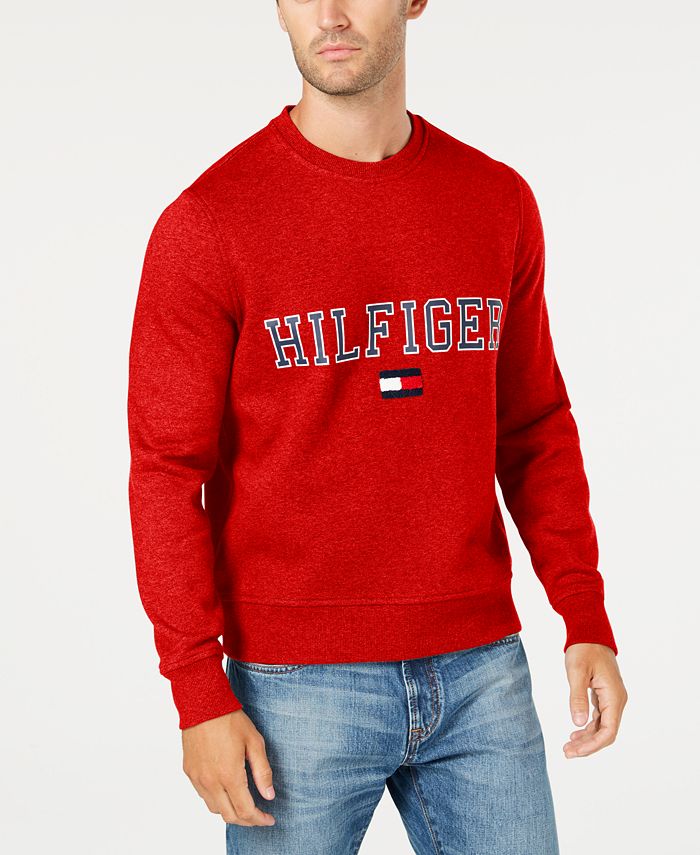 Tommy Hilfiger Collegiate Logo Sweatshirt, Created for Macy's & Reviews - Hoodies & Sweatshirts - Men - Macy's