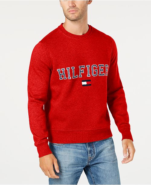 Tommy Hilfiger Men's Big & Tall Logo Sweatshirt, Created for Macy's ...