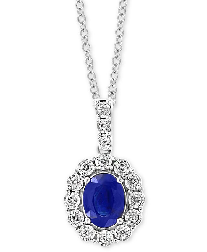 EFFY Collection EFFY® Sapphire (1-9/10 ct. t.w.) & Diamond (1/4 ct. t.w ...