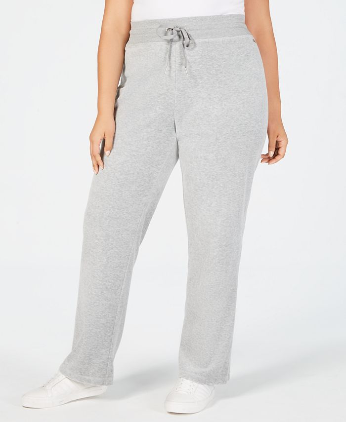 Calvin Klein Velour Drawstring Pants - Macy's