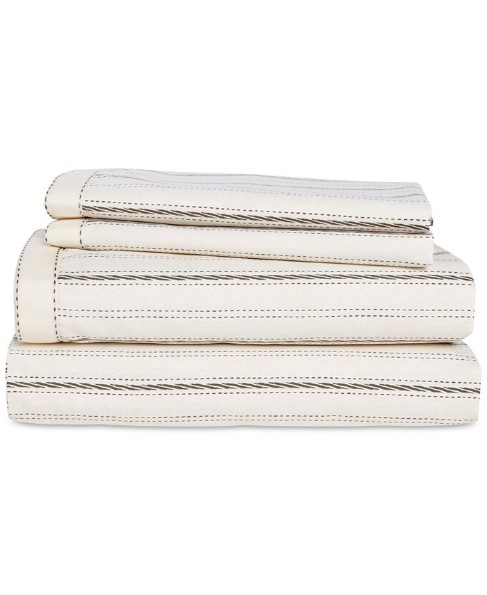 Lauren Ralph Lauren Taylor Stripe 200 Thread Count Cotton 4Pc. Sheet