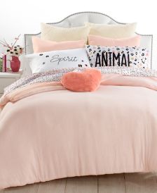 CLOSEOUT! Crinkle 3-Pc. Carnation Full/Queen Comforter Set, Created for Macy's