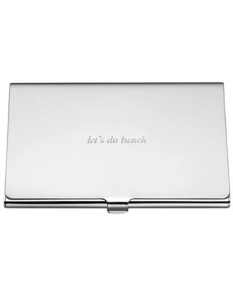 kate spade new york - Silver Street Business Card Holder