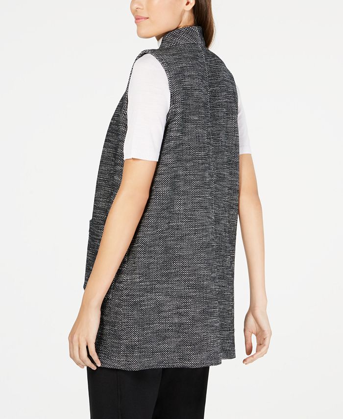 Eileen Fisher Organic Cotton Open-Front Pocket Vest - Macy's
