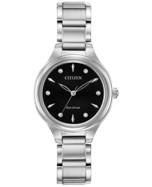 image of Citizen Eco-Drive Women-s Corso Diamond-Accent Stainless Steel Bracelet Watch 29mm