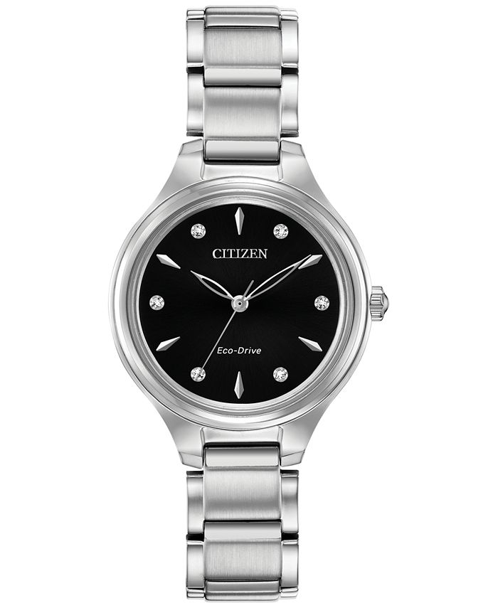 Citizen - Women's Corso Diamond-Accent Stainless Steel Bracelet Watch 29mm