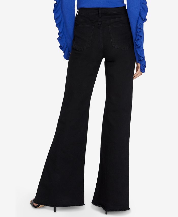 RACHEL Rachel Roy Button Embellished Wide-Leg Jeans, Created for Macy's ...