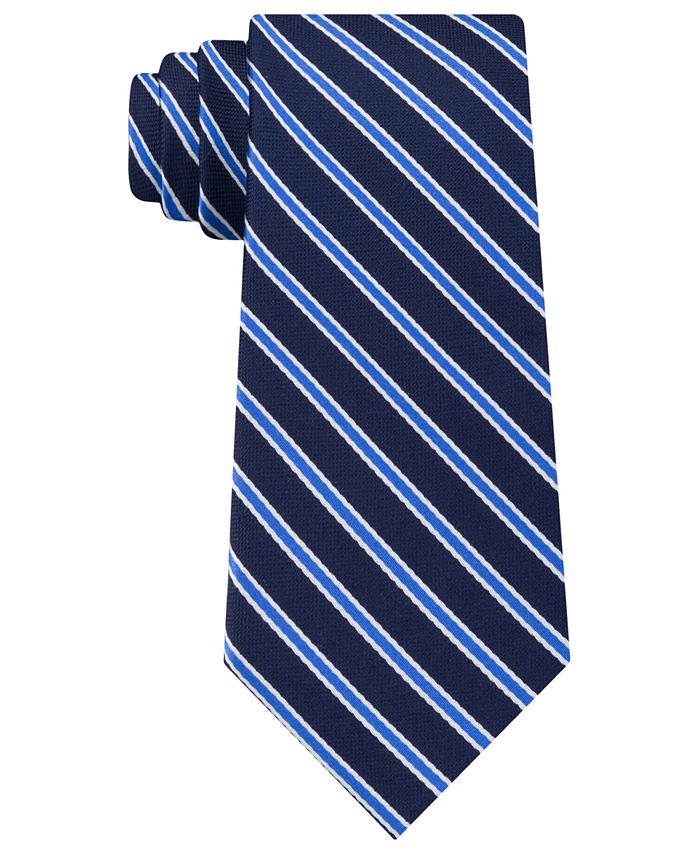Tommy Hilfiger Men's Tricolor Stripe Silk Tie - Macy's
