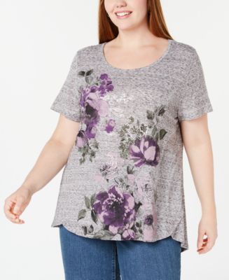 Style & Co Plus Size Graphic T-Shirt, Created for Macy's - Macy's