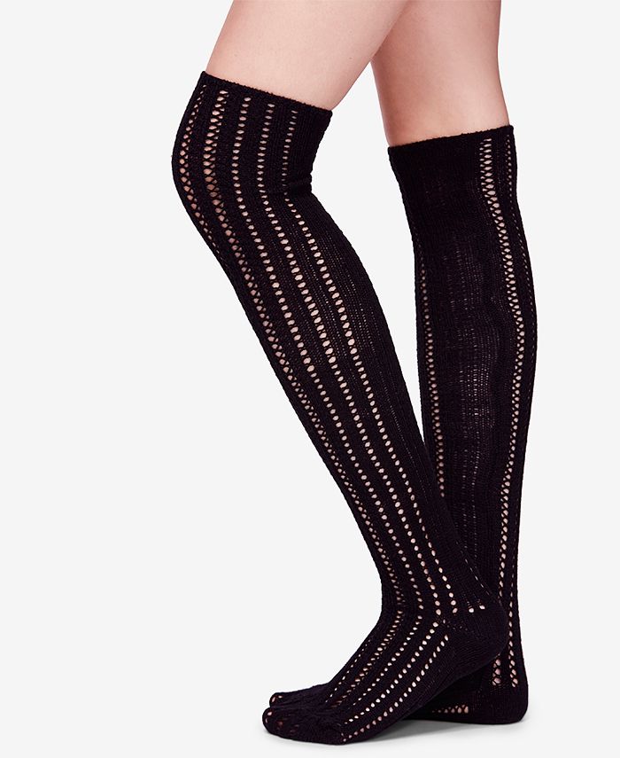 Free People Woodland Pointelle Over The Knee Socks Macy s