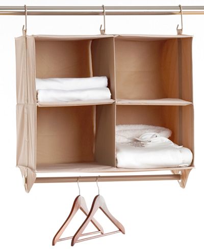 Neatfreak Cubby Organizer, 4 Shelves with Hanging Bar ClosetMAX