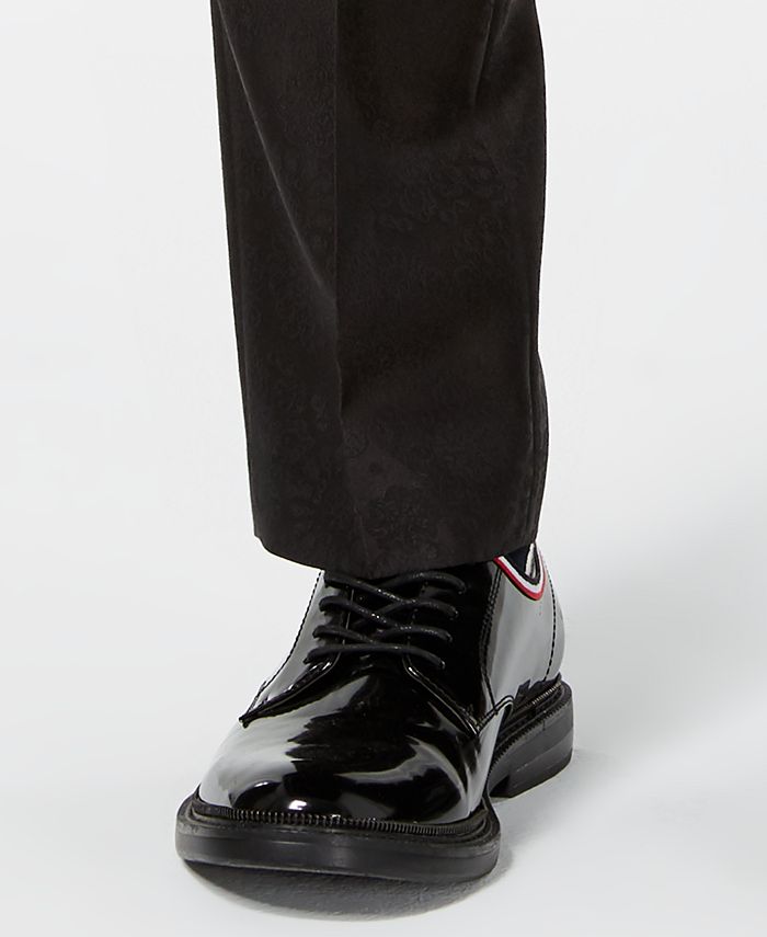 Bar III Men's Slim-Fit Black Jacquard Suit Pants, Created for Macy's ...