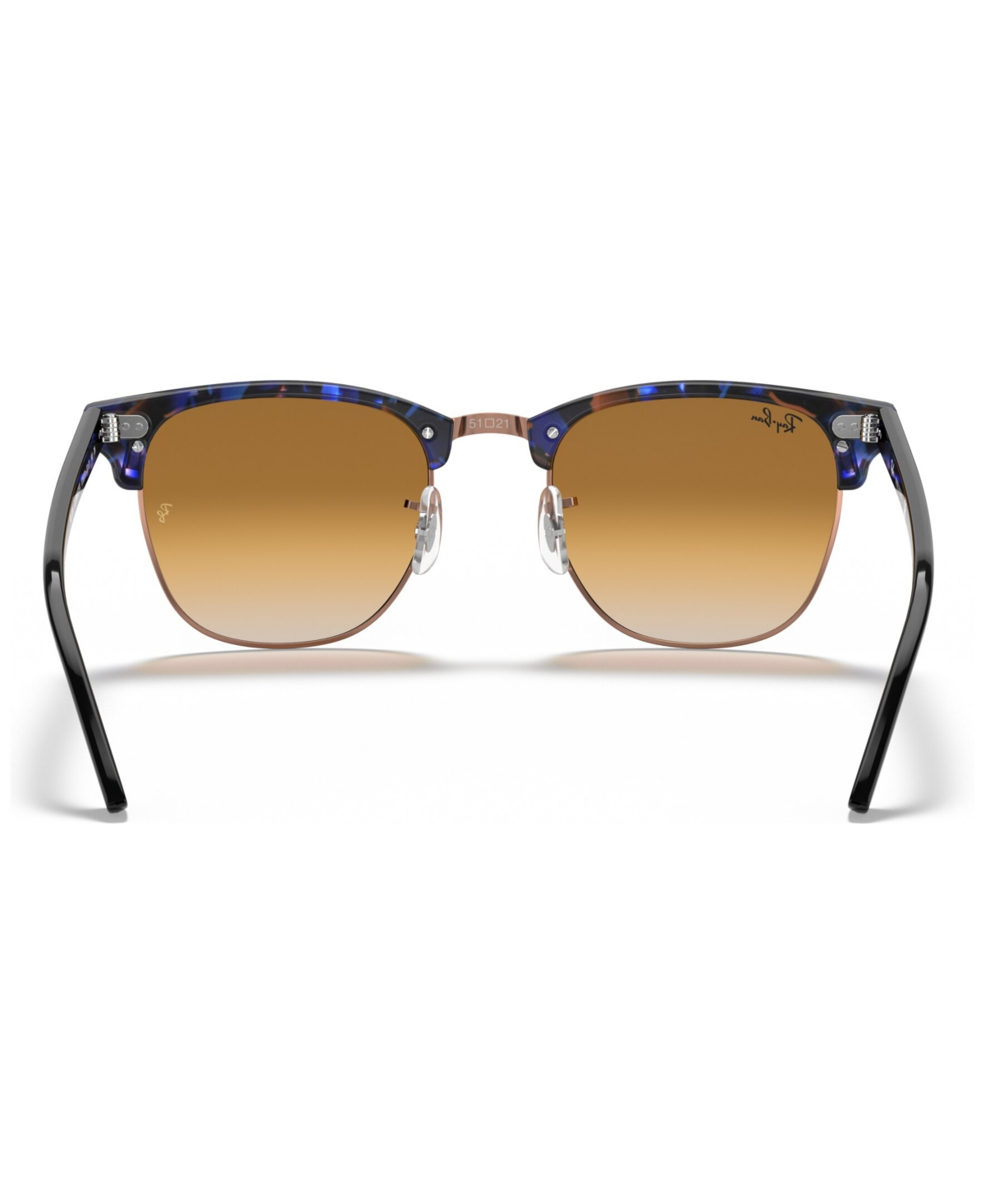 Ray-Ban Sunglasses, Clubmaster Fleck RB3016 -BLUE / CLEAR GRADIENT BROW