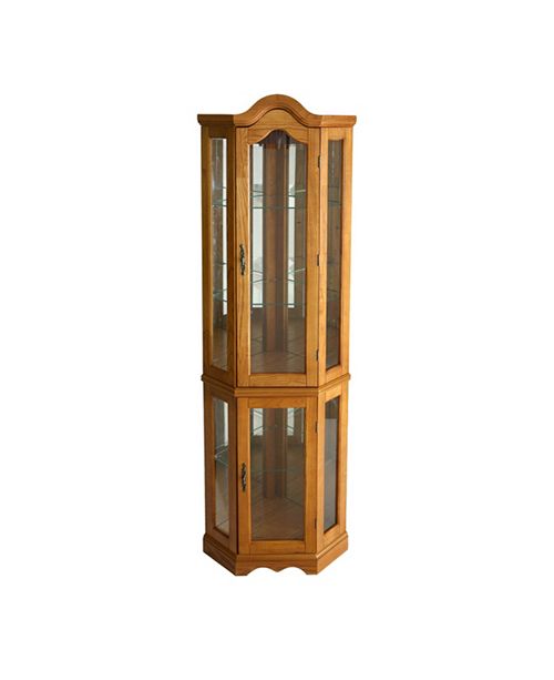 Southern Enterprises Lighted Corner Curio & Reviews Furniture