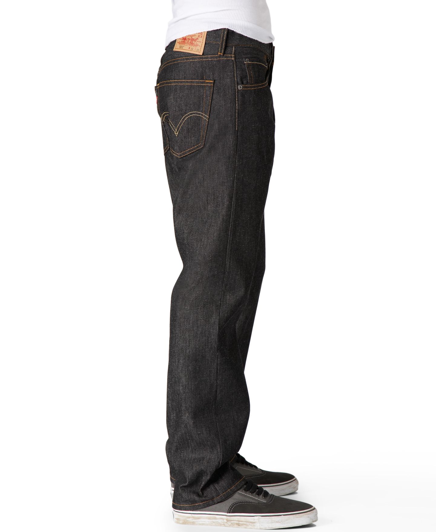 Мужские джинсы Levi's Big & Tall 501® Original Shrink to Fit, цвет: Чёрный — фото 3
