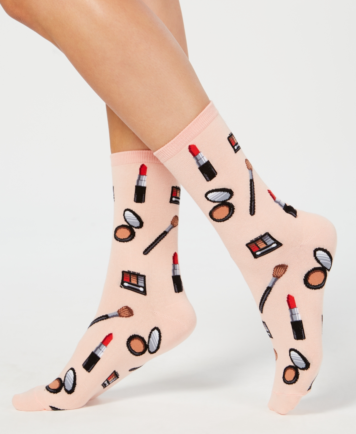 Women's Makeup Crew Socks - Blush