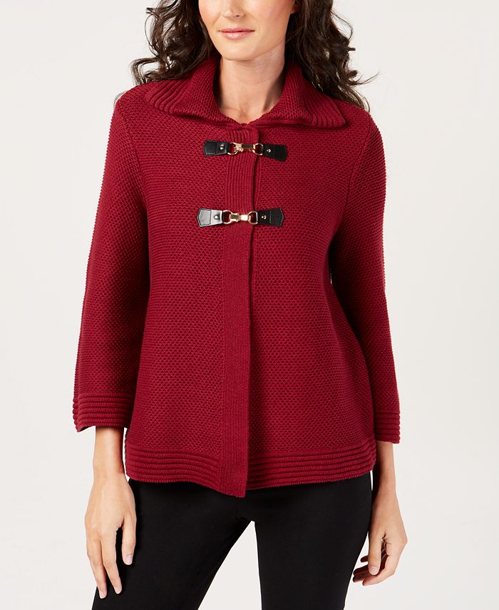 Pull-cape, rouge foncé | Vitrine Magique