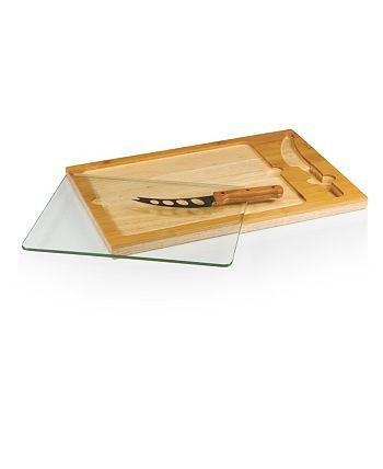 Picnic Time - Icon Glass Top Cutting Board & Knife Set