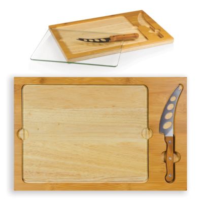 Toscana&reg; by Icon Glass Top Cutting Board & Knife Set
