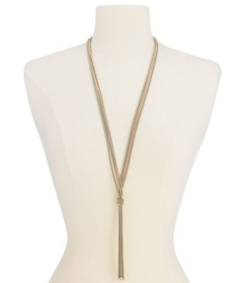 Alfani Knotted Lariat Necklace, 32" + 2" extender, Created for Macy's