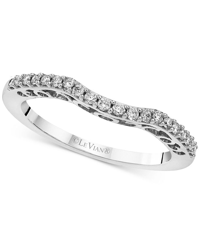 Levian curved wedding top band