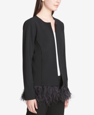 calvin klein feather jacket