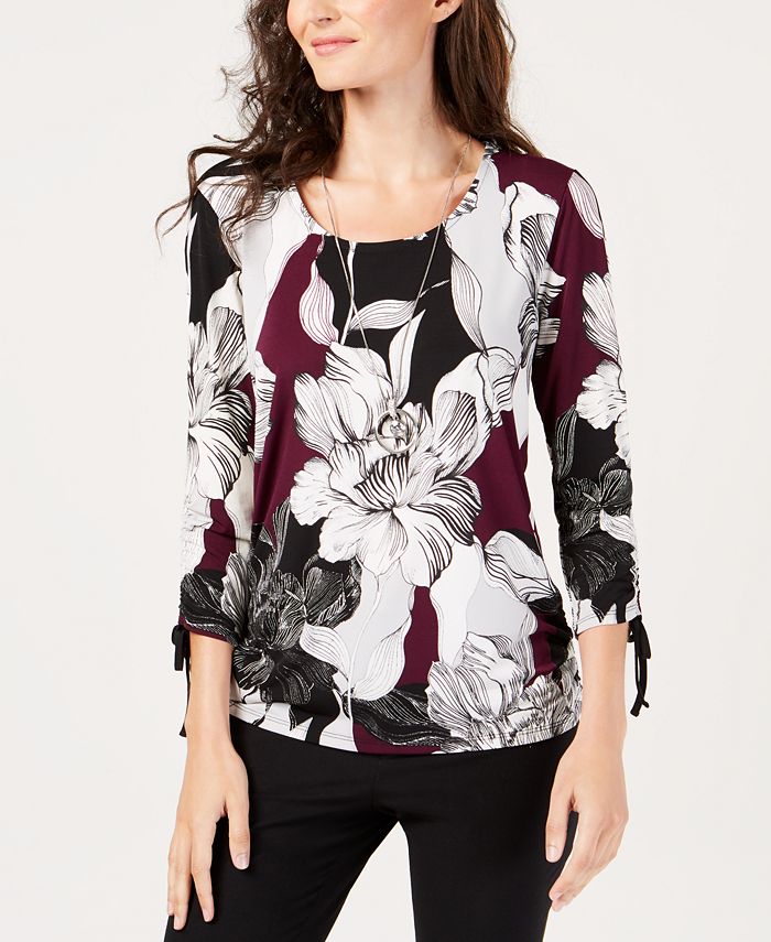 macy's jm collection petite tops