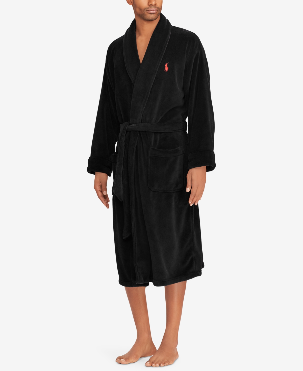 Polo Ralph Lauren Microfiber Plush Robe In Assorted, Men's At Urban Outfitters