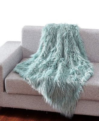 De Moocci Faux Fur Throw Blanket, Super Soft Mongolian Fuzzy Light ...