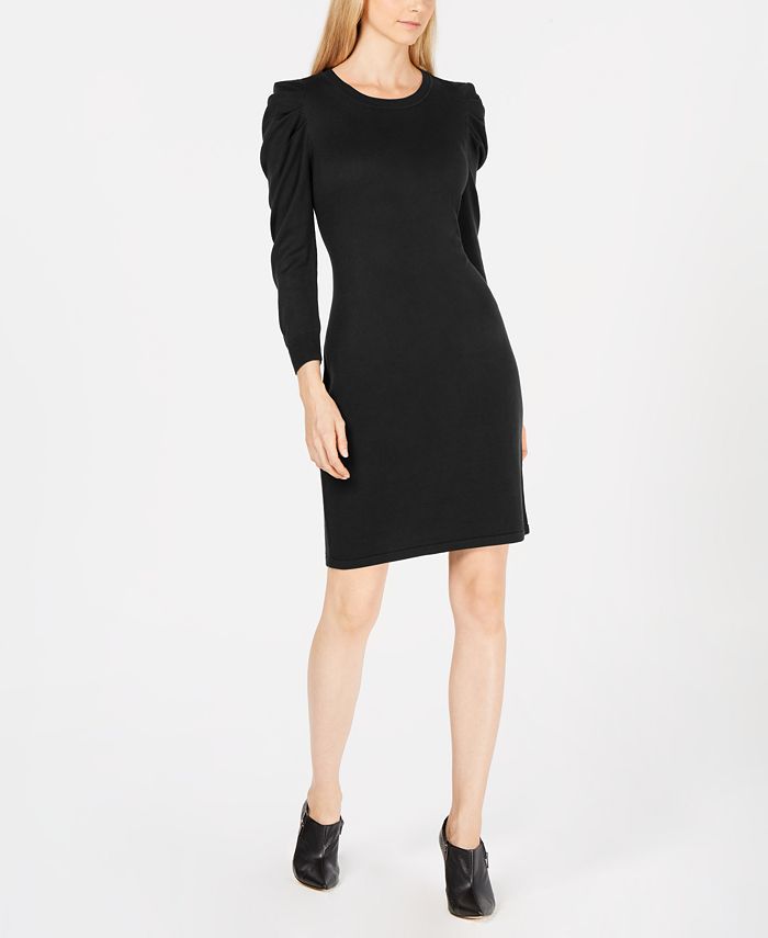 Calvin Klein Puff-Sleeve Sweater Dress & Reviews - Dresses - Women - Macy's