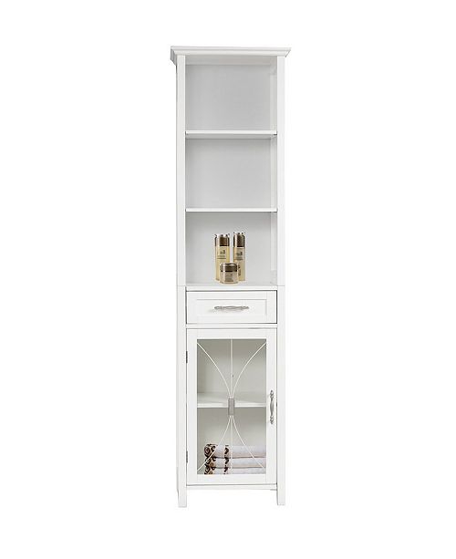 Elegant Home Fashions Delaney Linen Cabinet With 1 Drawer And 3