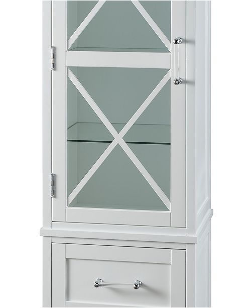 Elegant Home Fashions Blue Ridge Linen Tower With 2 Drawers
