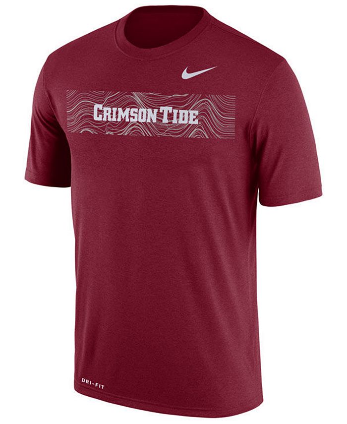 Nike Men's Alabama Crimson Tide Legend Staff Sideline T-Shirt - Macy's