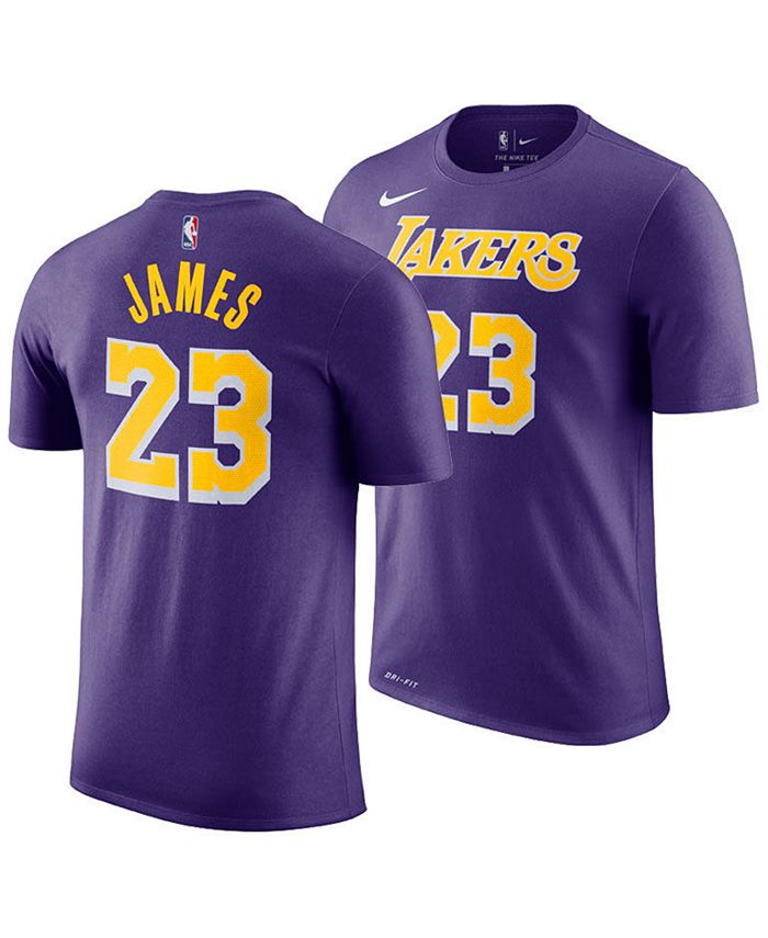 Nike Men's LeBron James Los Angeles Lakers Icon Player T-Shirt - Macy's