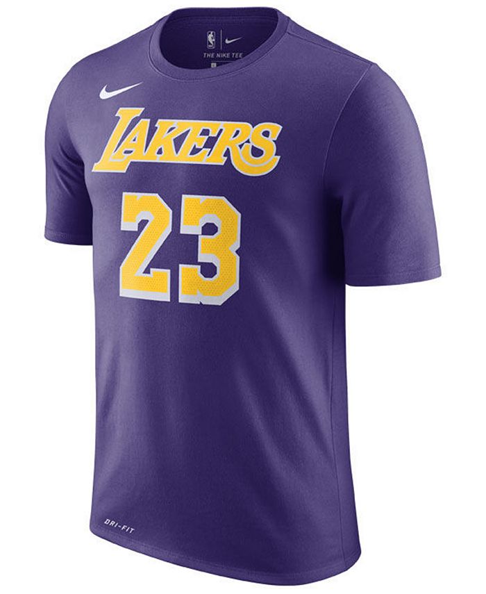 Nike LeBron James Los Angeles Lakers Statement Name and Number T-Shirt ...