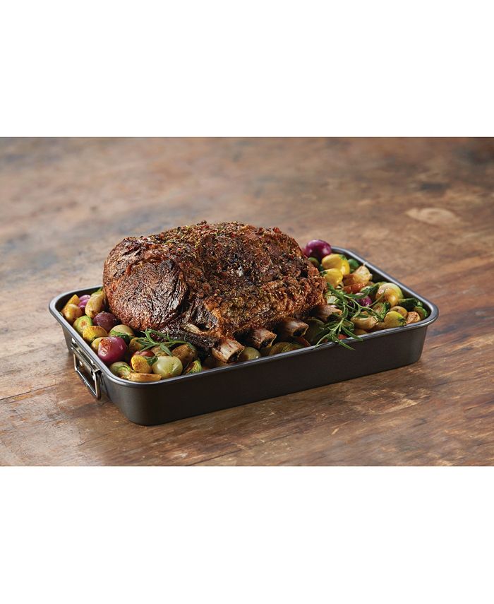 Farberware Bakeware Nonstick Roaster with U-Rack - Macy's