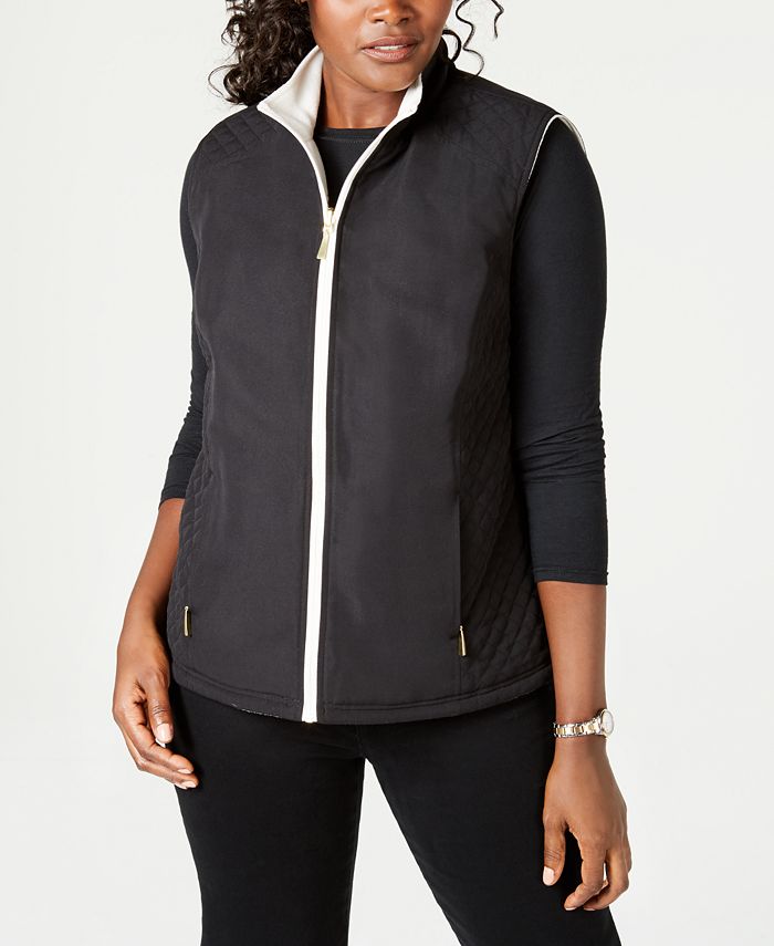 Macy's karen scott fleece vest online