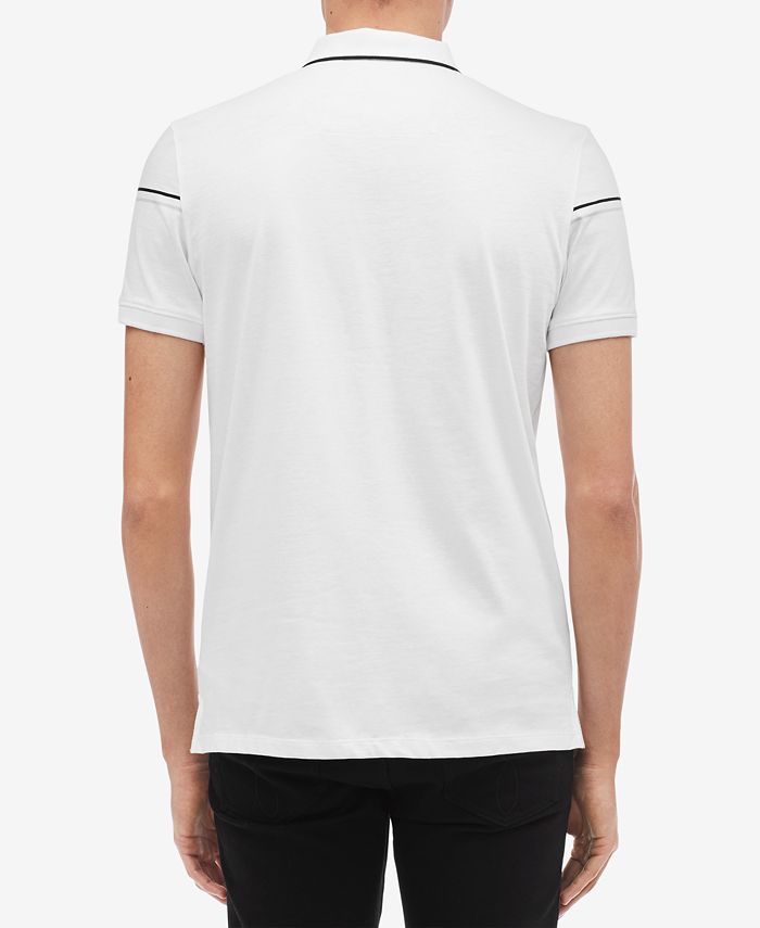 Calvin Klein Men's Slim-Fit Engineered Tipped Polo - Macy's