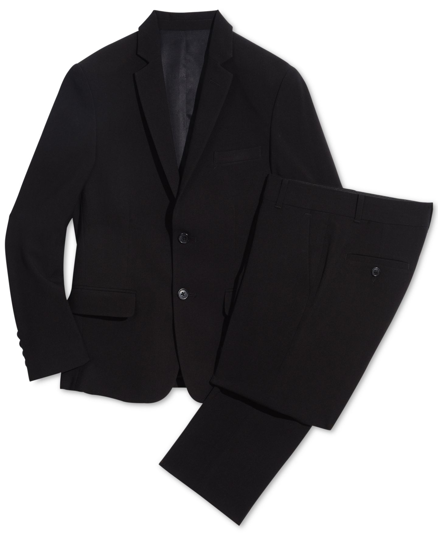 Комплекты Calvin Klein Slim Fit Stretch Suit Separates для мальчиков, цвет: Чёрный — фото 8